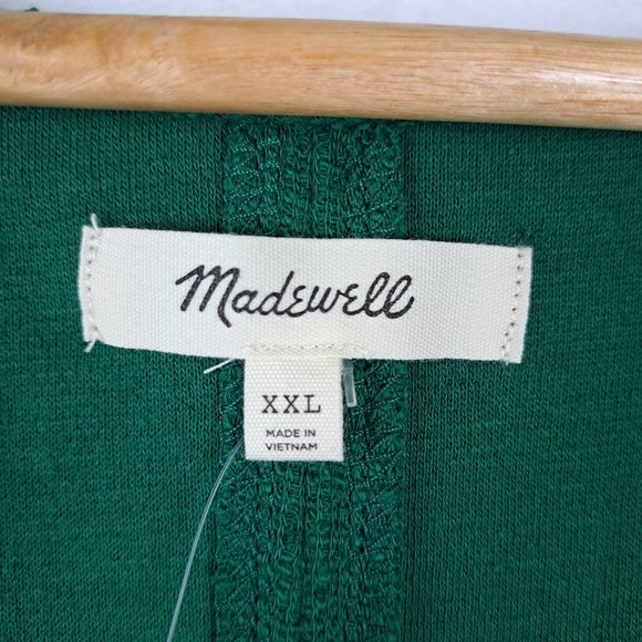 Madewell Full Sleeve Top Womens Size XXL Green Nubby Knit V-Neck NWT - Picture 2 of 8